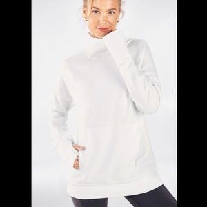 Fabletics White Mock Neck Sweatshirt